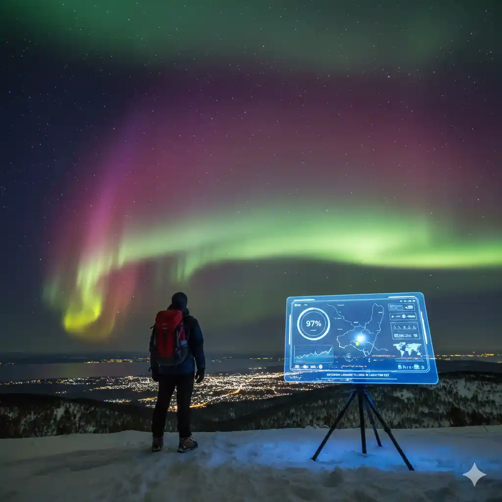 Southern Lights Hobart Live Tracker & Forecast