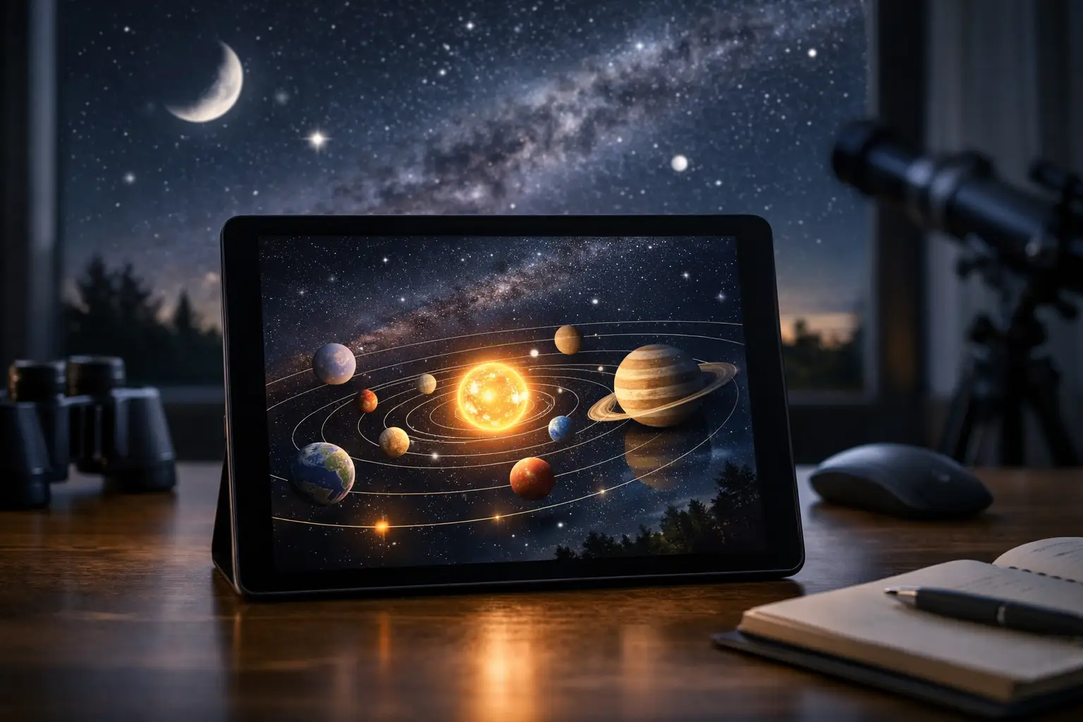 Interactive Solar System Map for Tonight's Sky